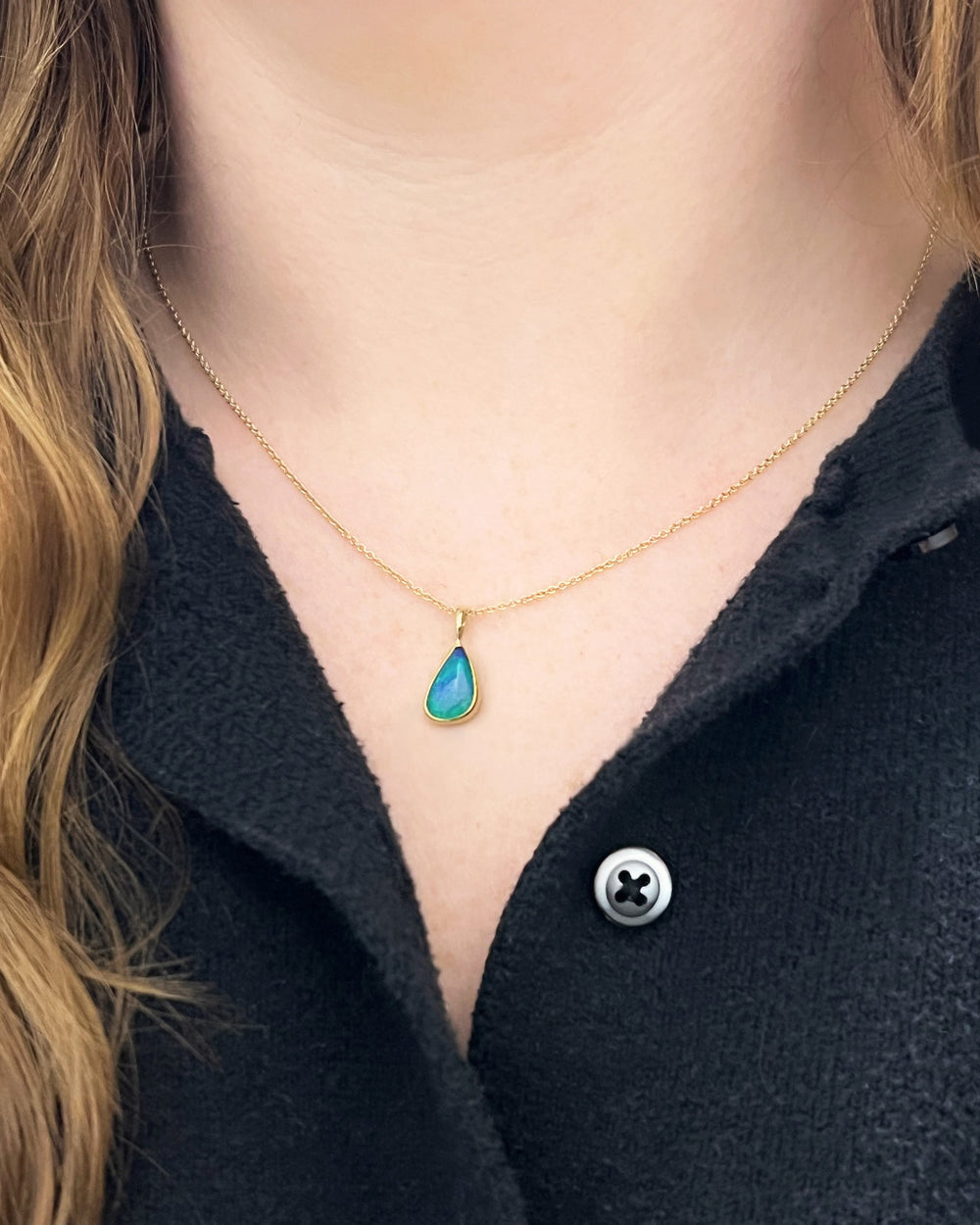 Irregular Drop Opal Pendant