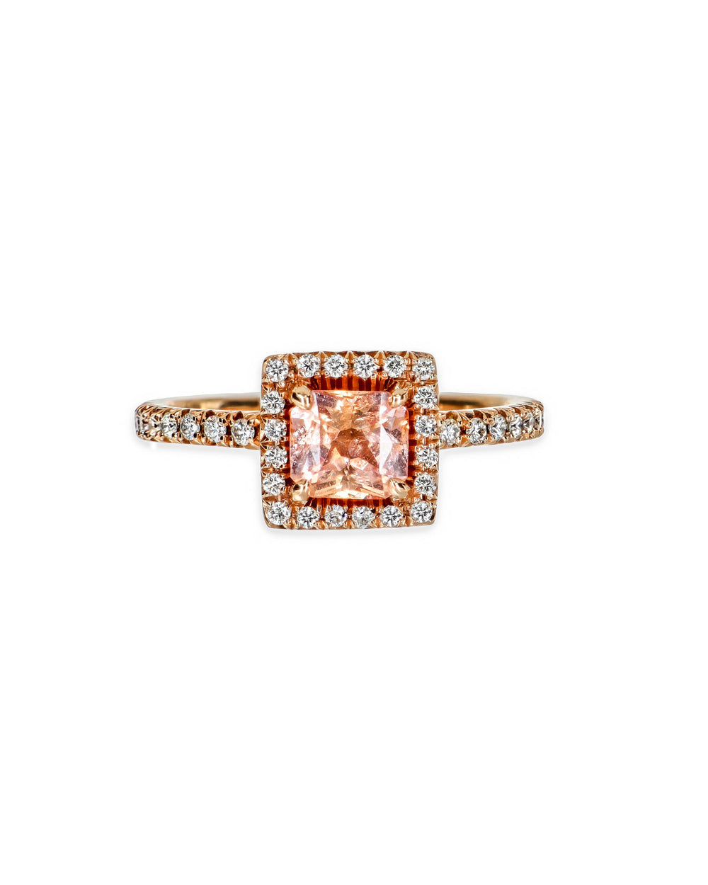 Peach Sapphire Ring