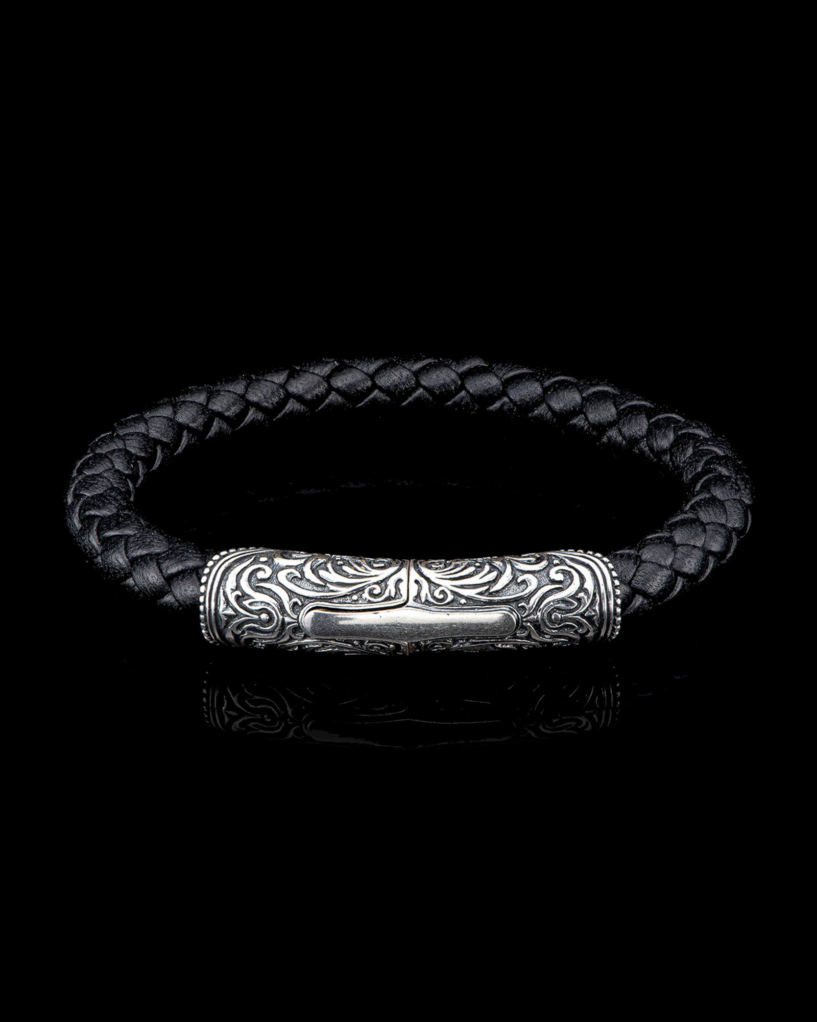Milan - Silver/Black Bracelet