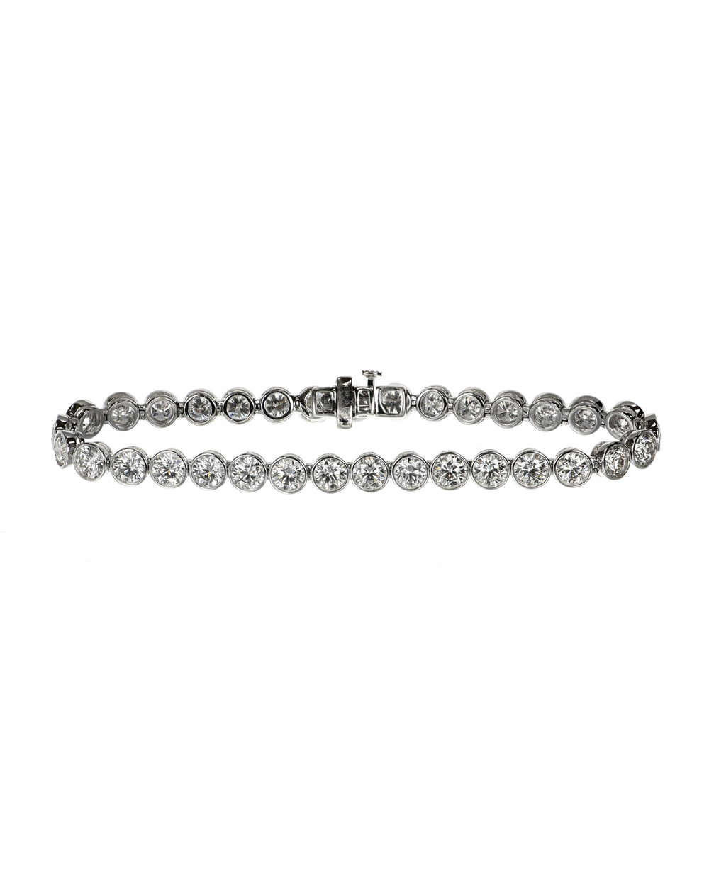 10ctw Bezel Set Lab Diamond Tennis Bracelet