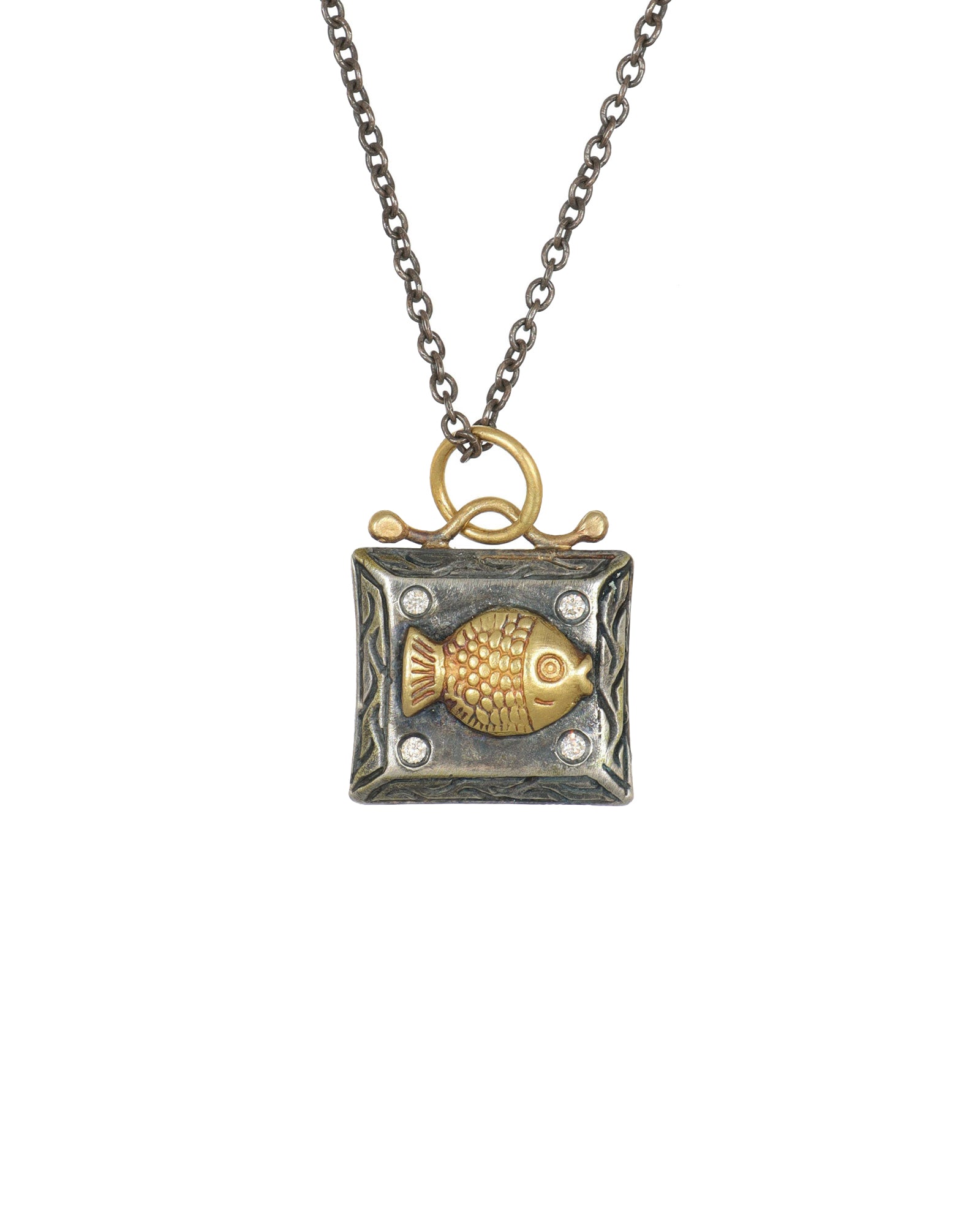 Square Fish Pendant