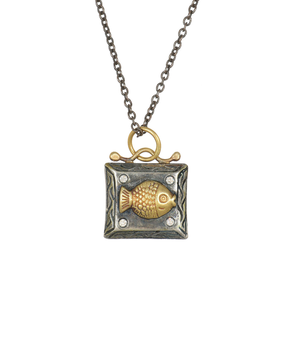 Square Fish Pendant