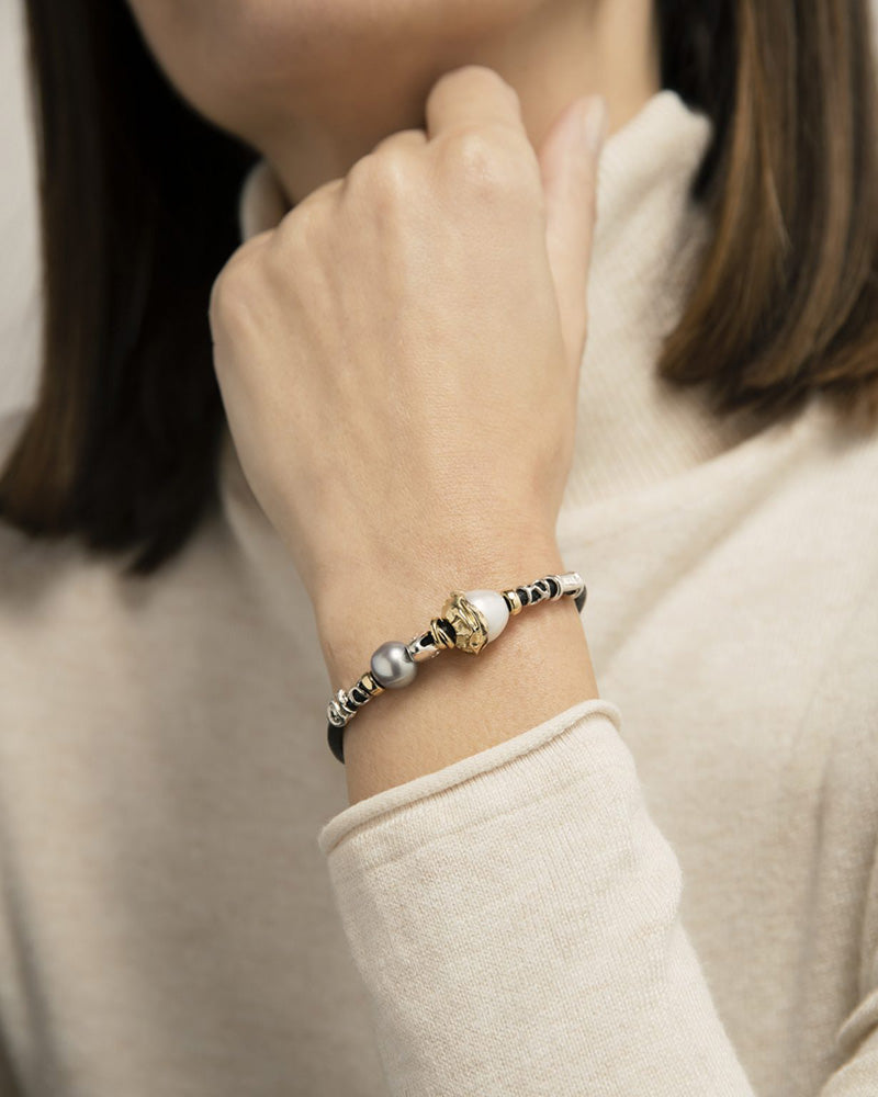 Pearl and Leather Bracelet