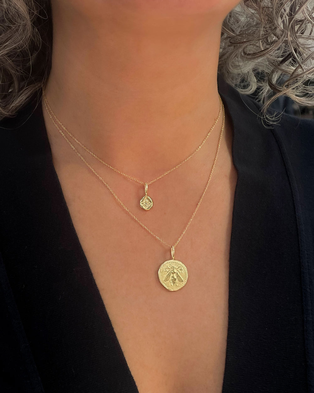 Bee Coin Necklace