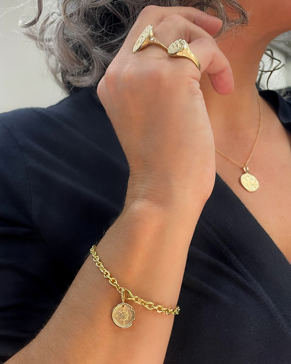 Compass Charm Bracelet