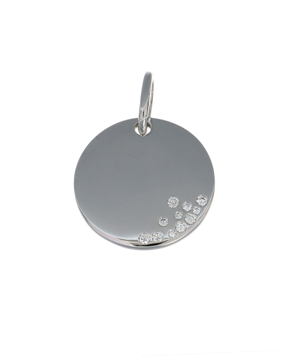 White Gold Disc Pendant