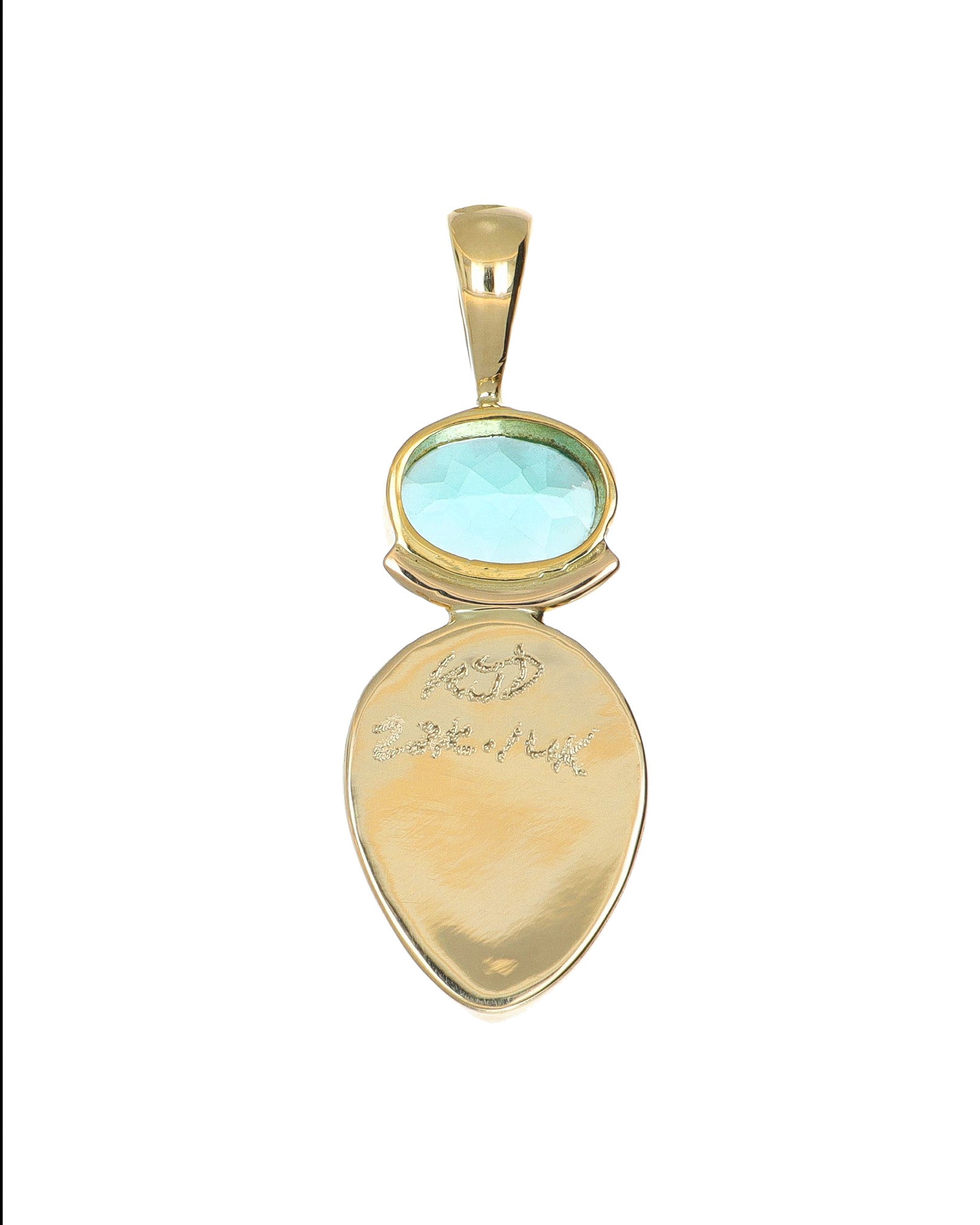 Opal and Apatite Pendant