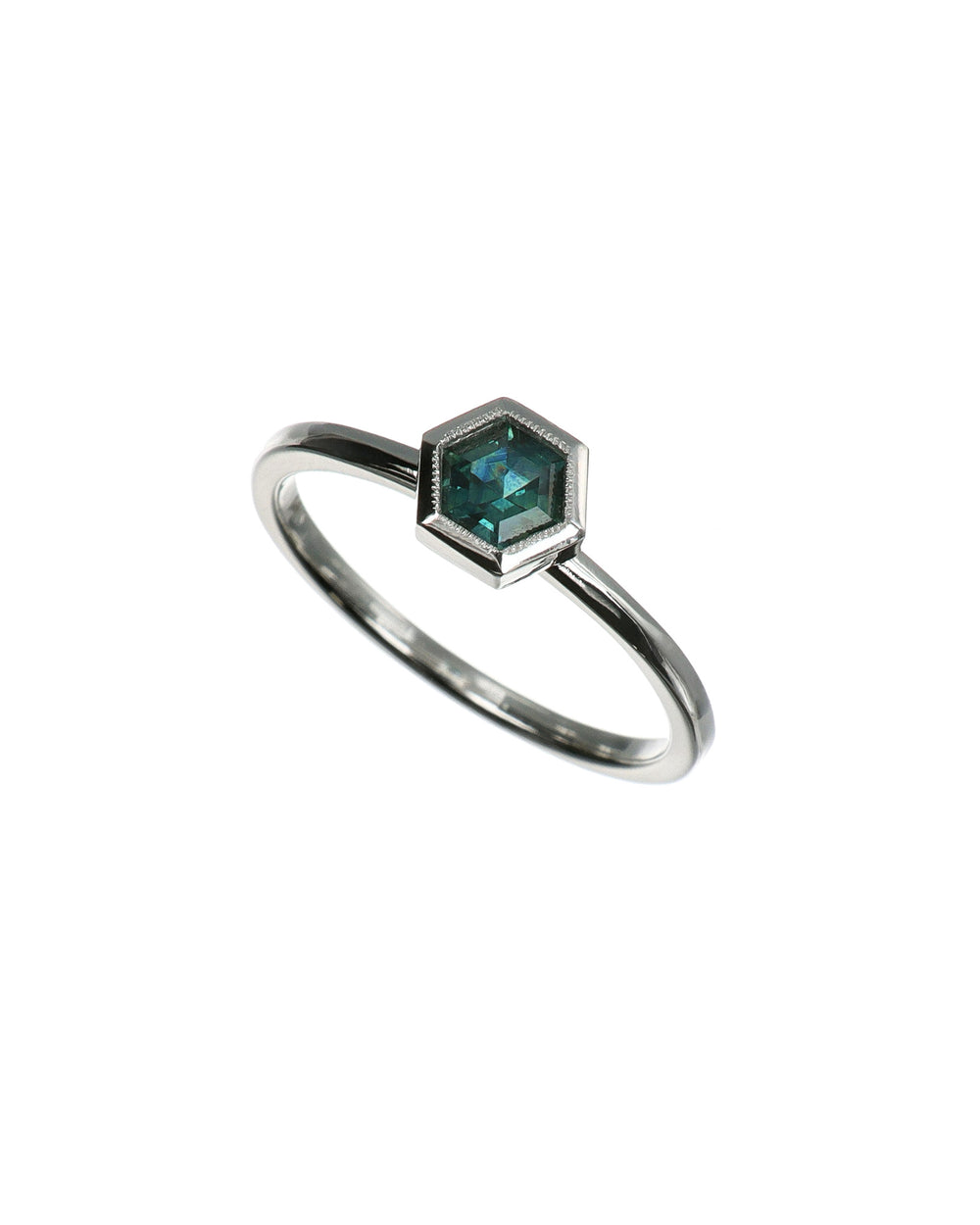 Montana Hexagon sapphire ring