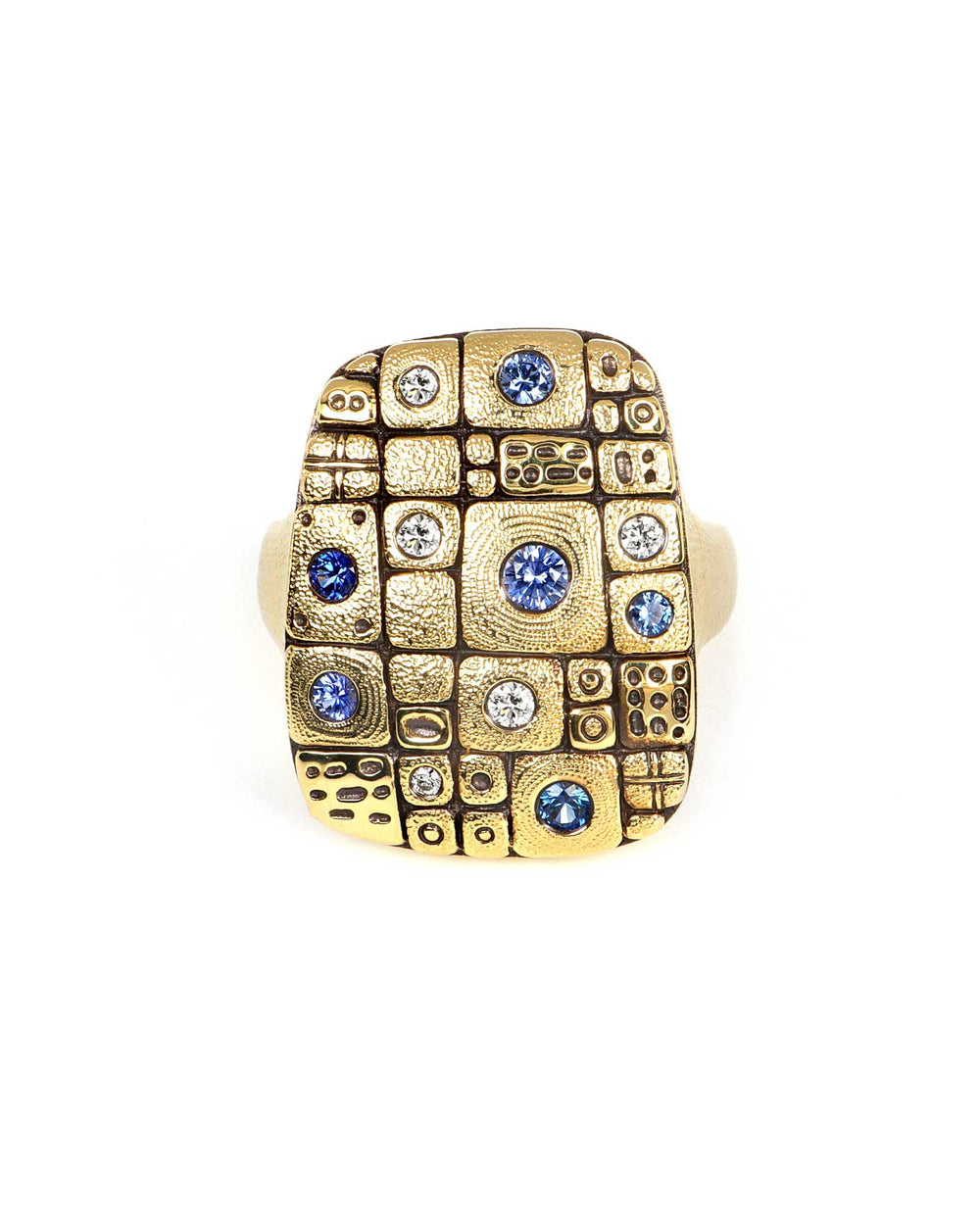 Blue Mix Old Pathway Ring