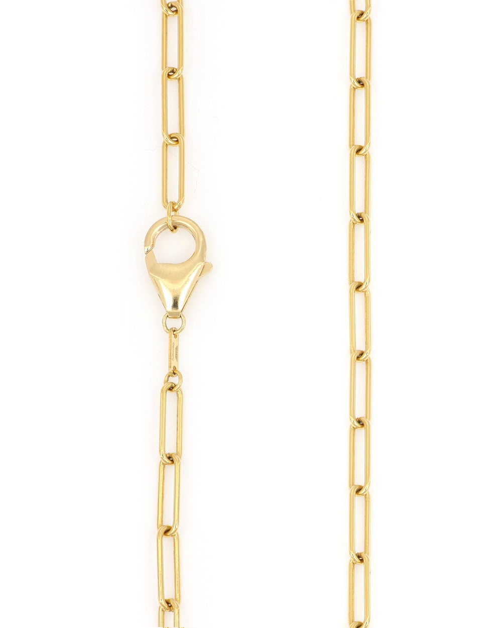 Yellow Gold Paperclip Necklace