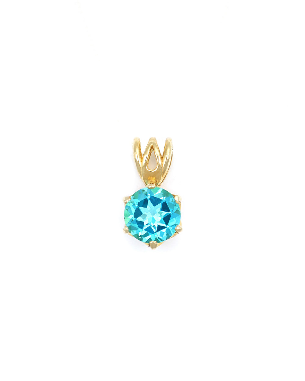Blue-Green Topaz Pendant
