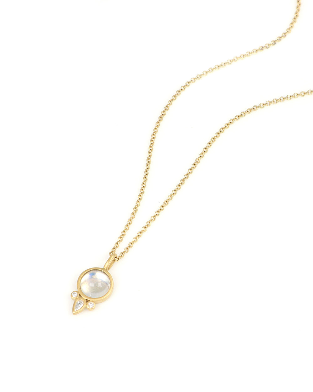 Moonstone and Diamonds Charm