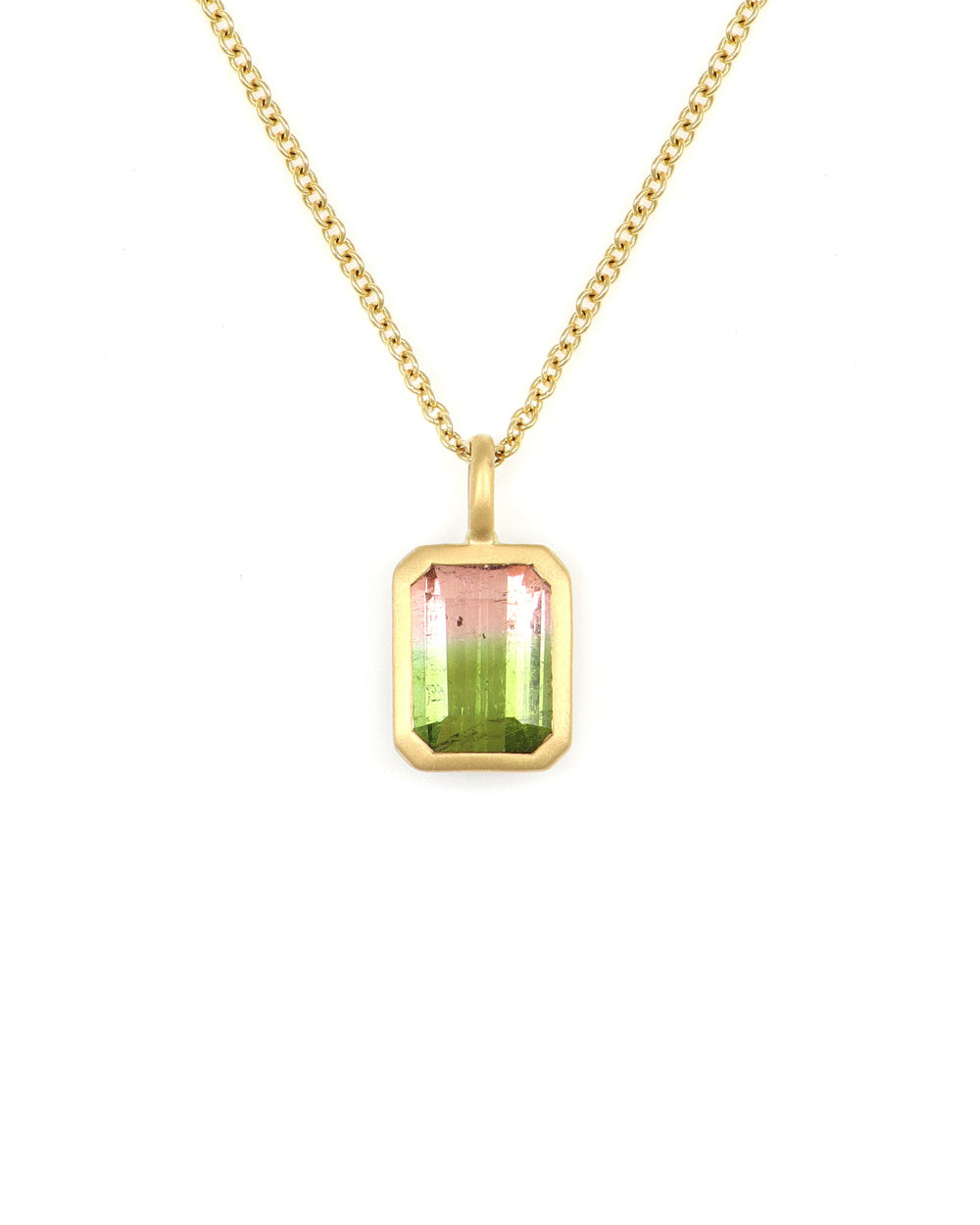 Watermelon Tourmaline Charm