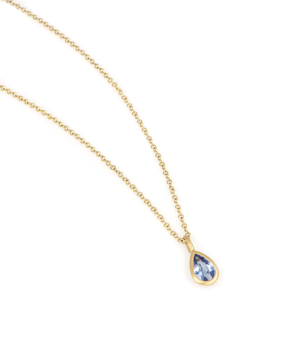 Blue Sapphire Drop Charm