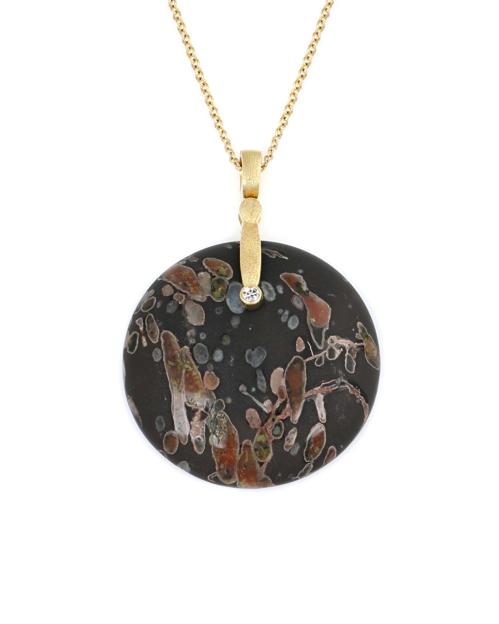 Plum Blossom Jasper Sticks & Stones Pendant – Green Lake Gallery