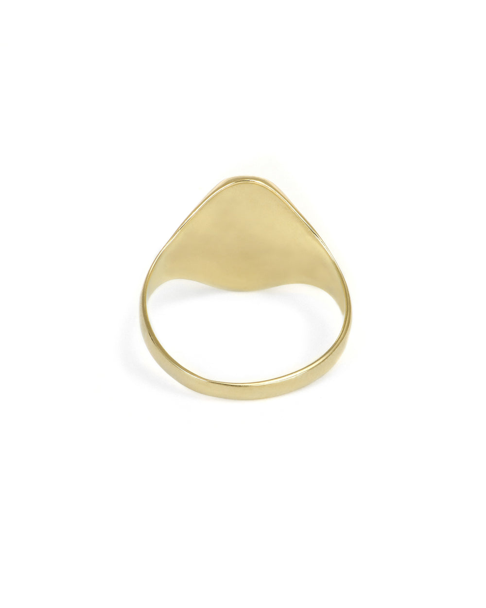 Engravable 14k Yellow Gold Oval Signet Ring