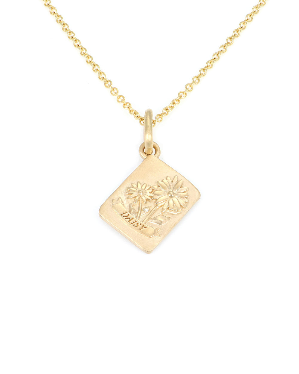 Daisy Golden Seed Packet Pendant