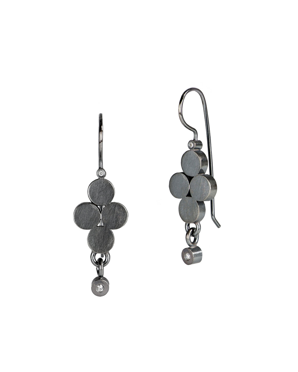 4 Dot Dangle Diamond Earrings