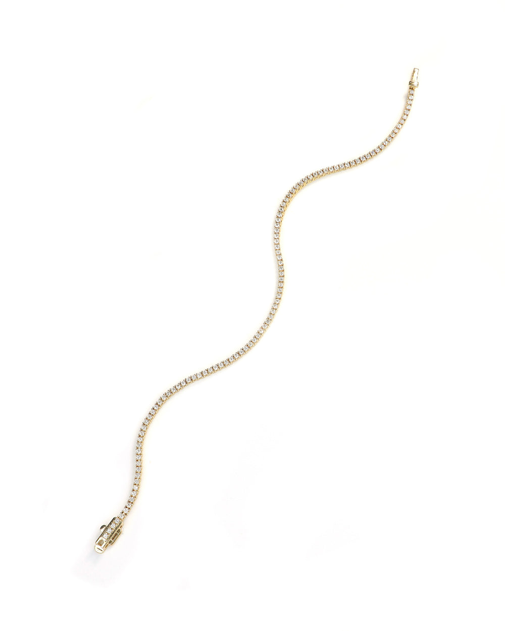 14ky 1.04ct Natural Diamond Tennis Bracelet