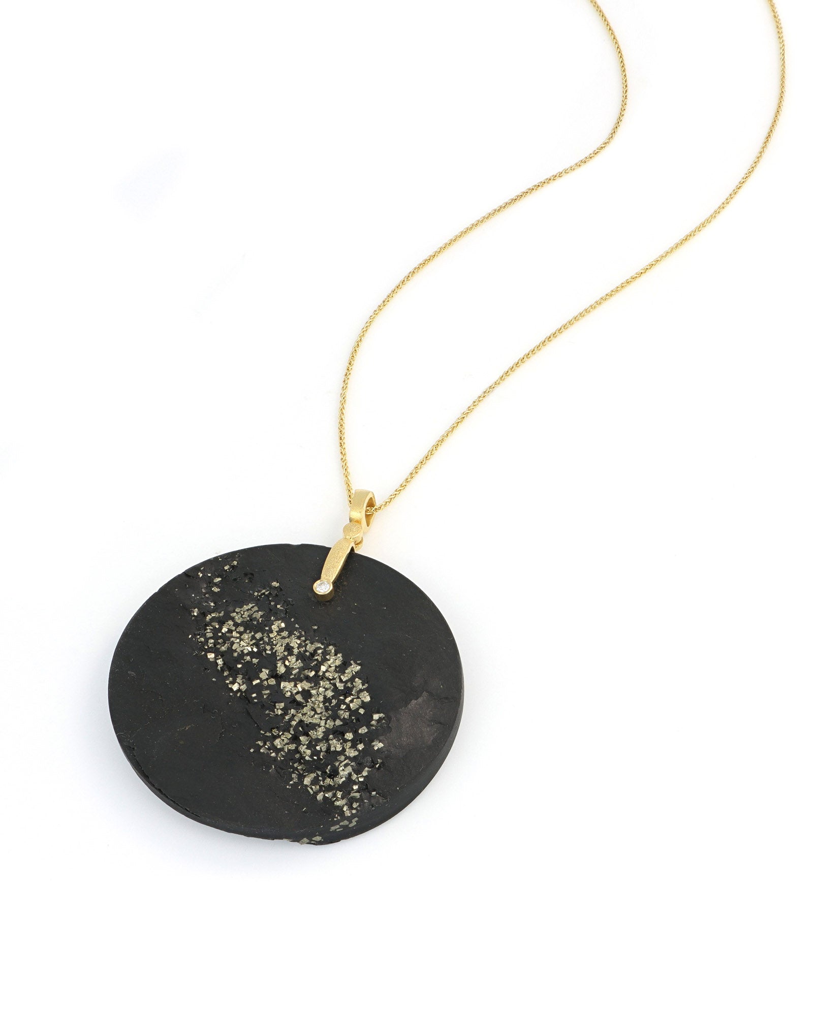 Pyrite in Slate Sticks and Stones Pendant