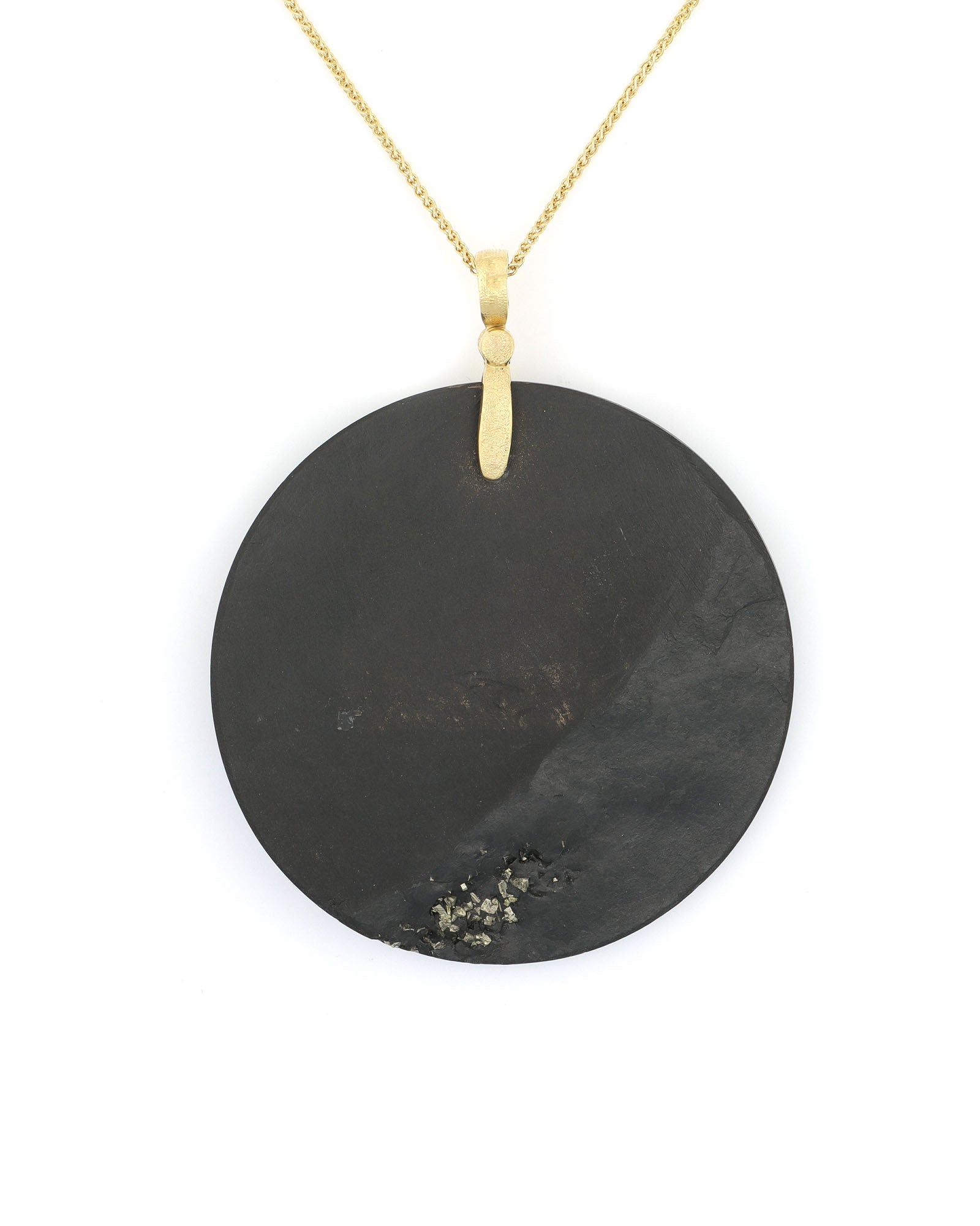Pyrite in Slate Sticks and Stones Pendant