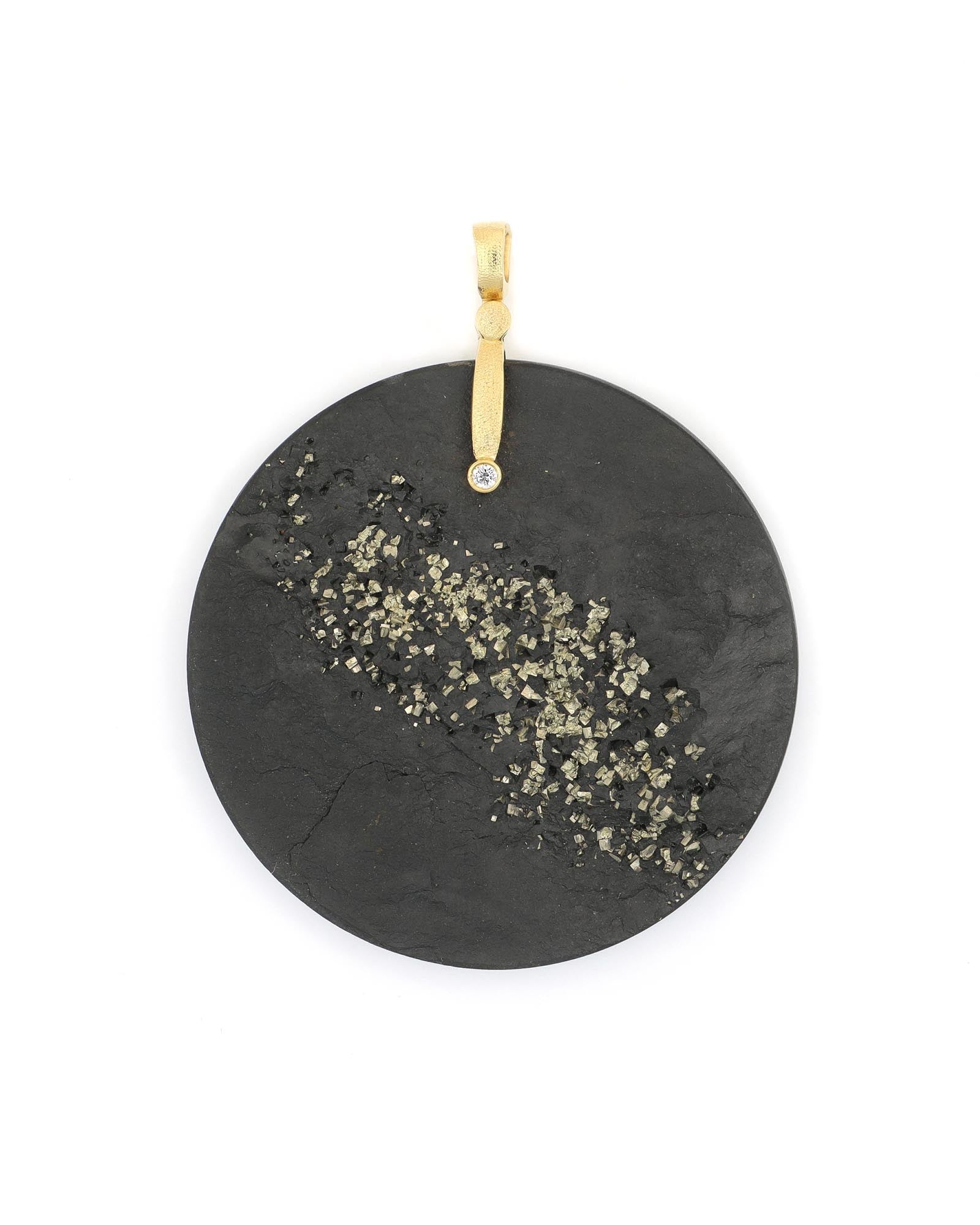 Pyrite in Slate Sticks and Stones Pendant
