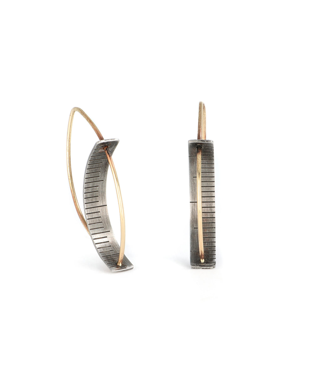 Small Ruler Arc Earrings