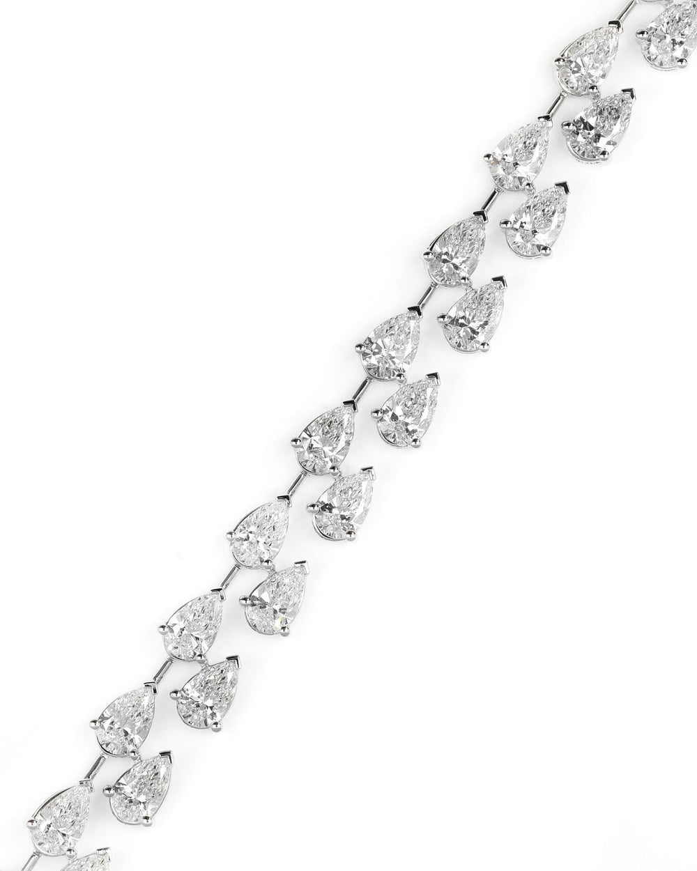 20.03ctw Double Stacked Pear Lab Diamond Bracelet
