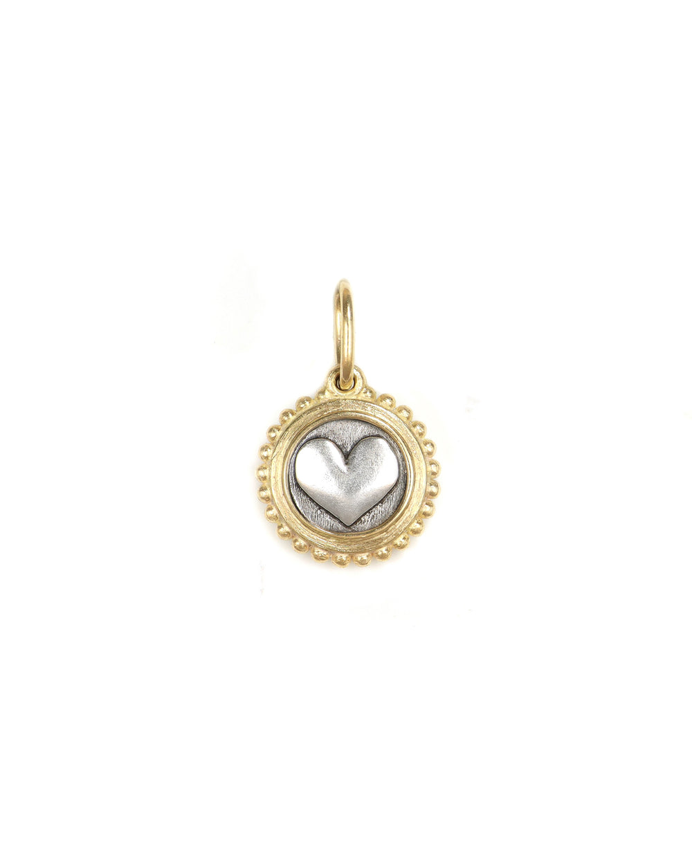 Diamond Skull and Heart Charm