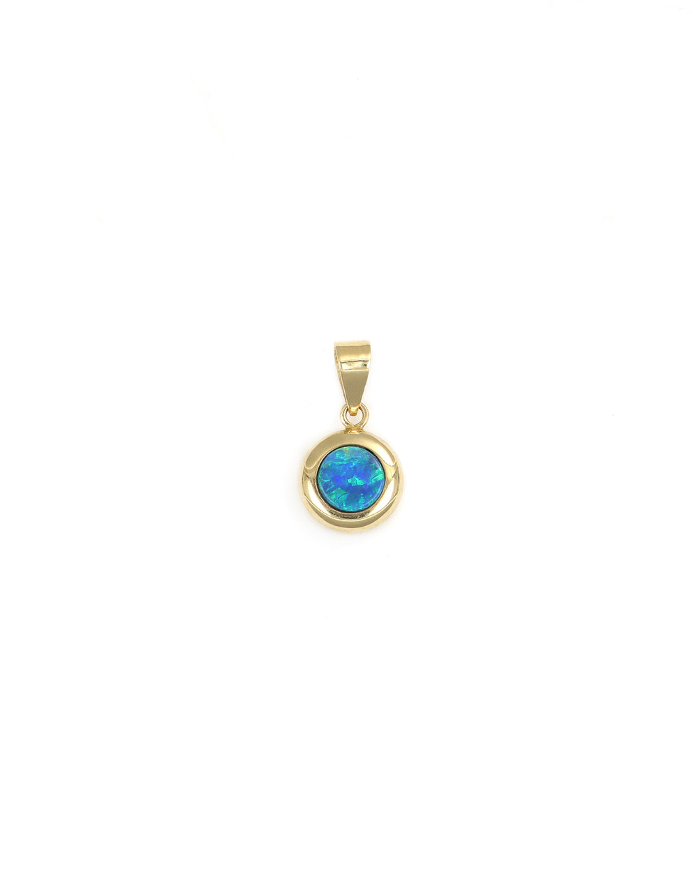 Small Opal Circular Pendant