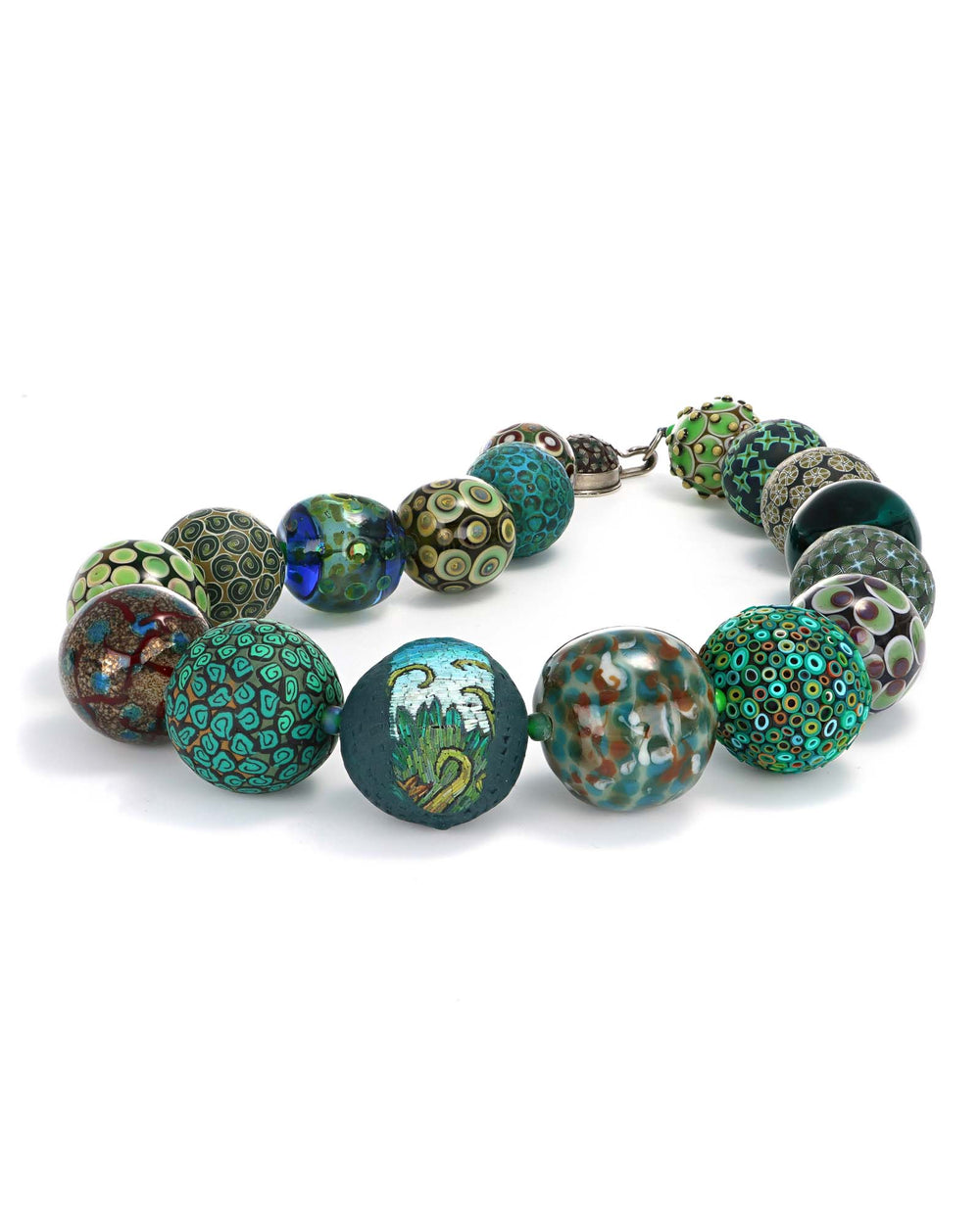Teal Ball Sampler Necklace