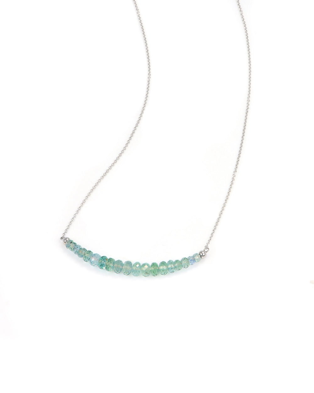Montana Sapphire Bead Bar Necklace