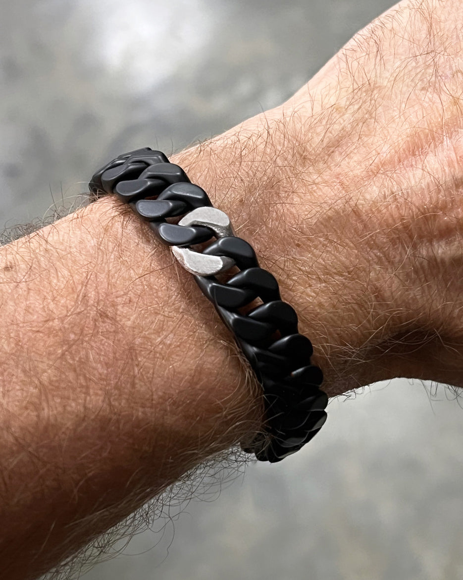 Ceramic and White gold Bracelet