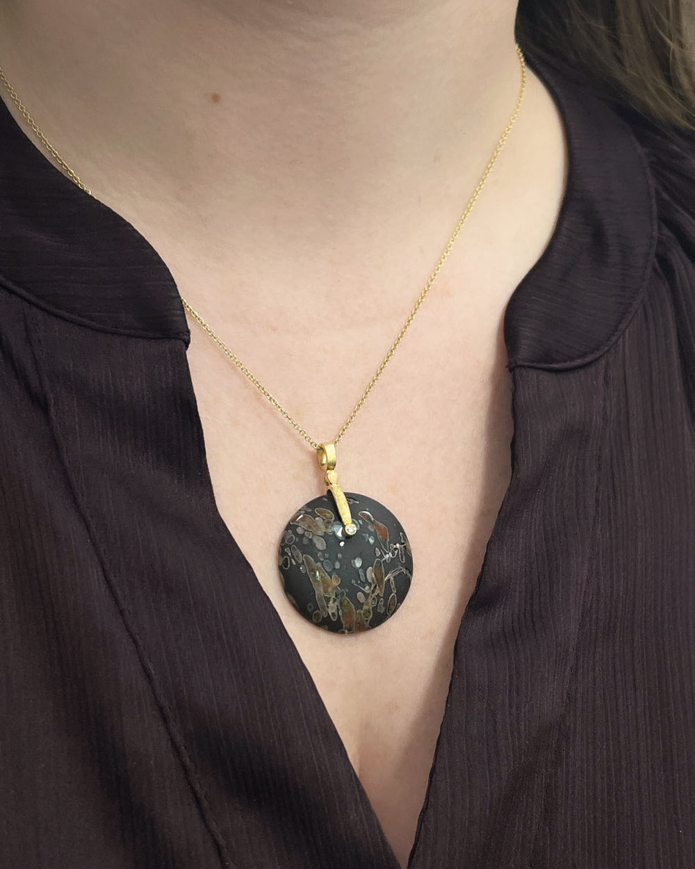 Plum Blossom Jasper Sticks & Stones Pendant