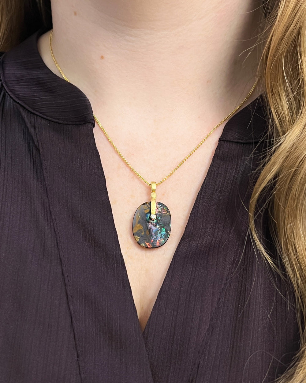 Boulder Opal Sticks & Stones Pendant
