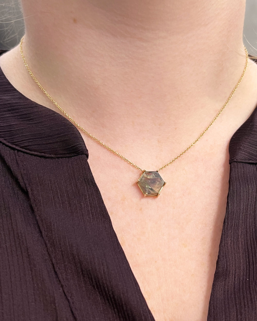 Floating Sapphire Necklace