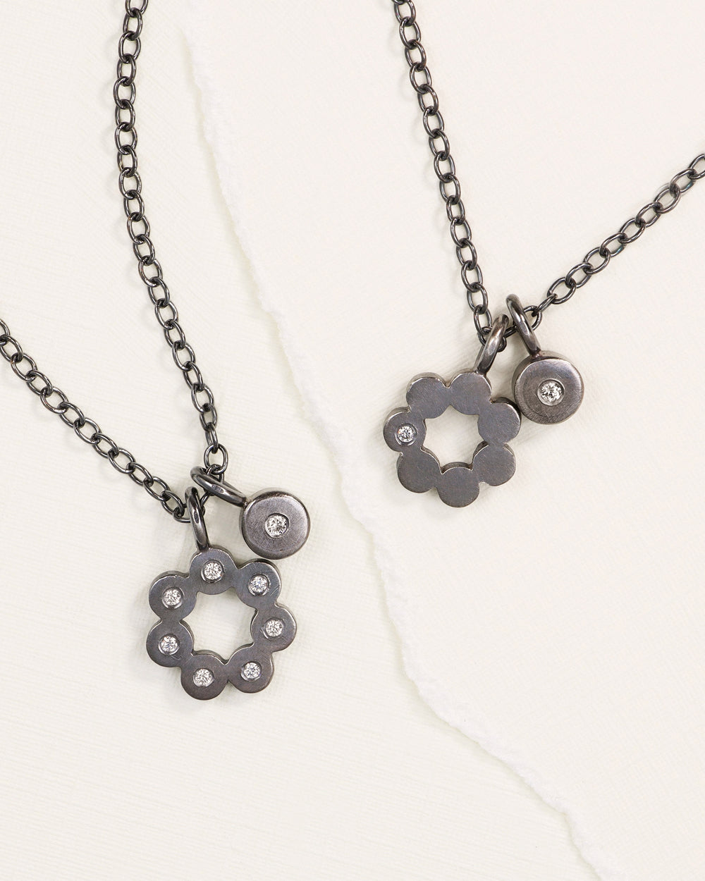 Circle Dot Diamond Necklace