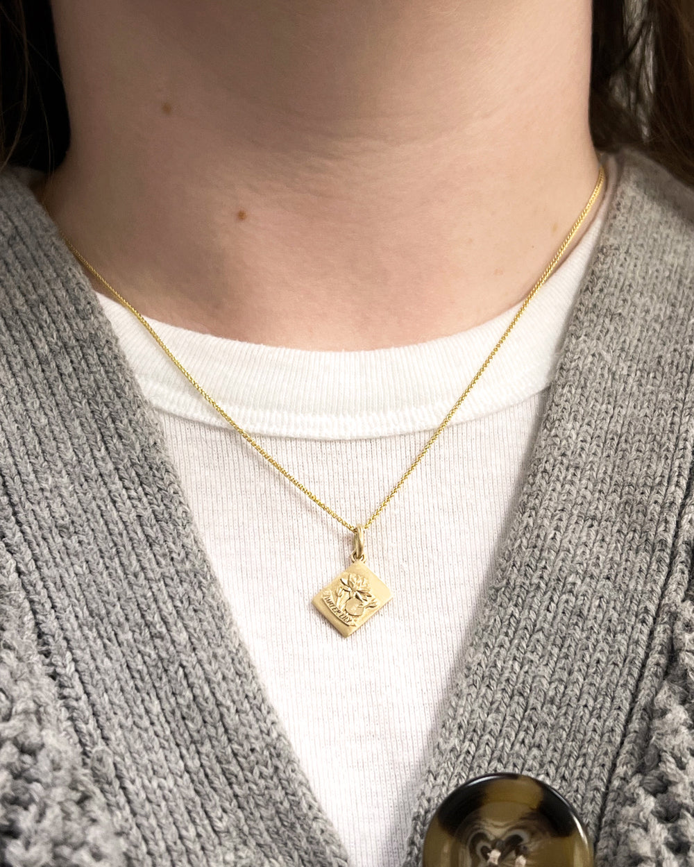 Water Lily Golden Seed Pendant