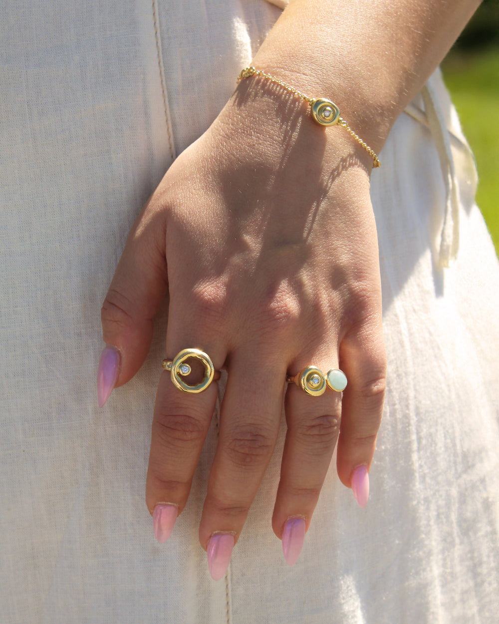 Gold Pebble Bracelet
