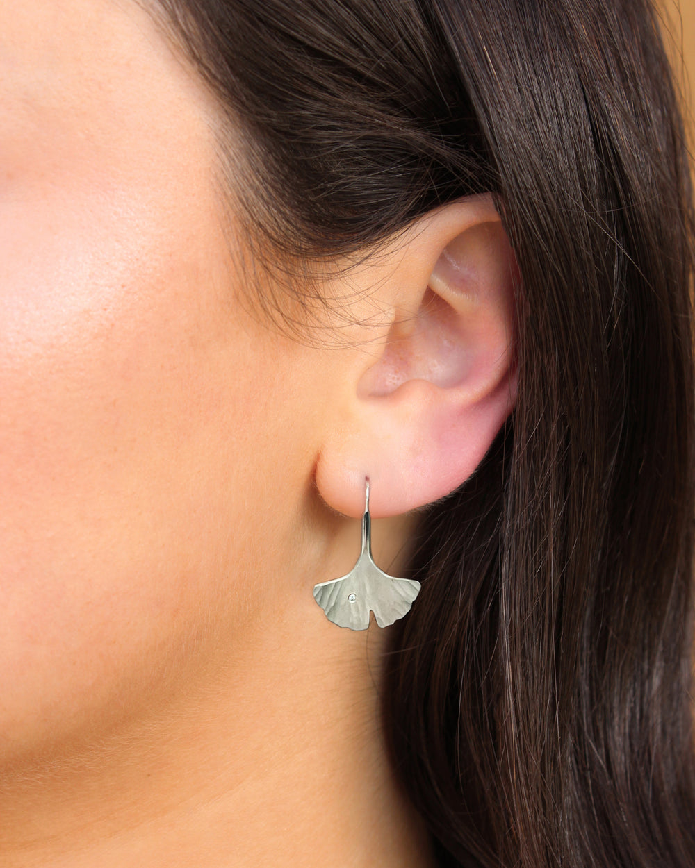 Radiant Ginkgo Leaf Earrings