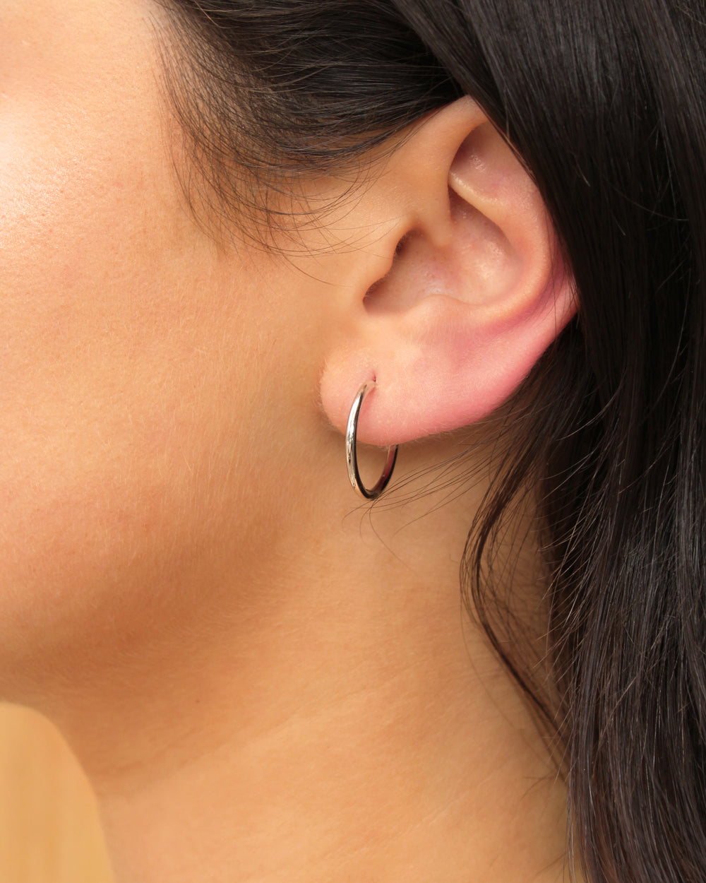 24mm white gold hoops