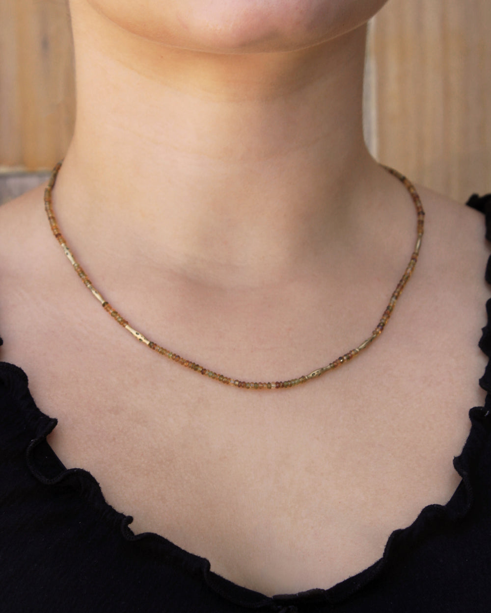 Khaki Tourmaline Flora Necklace