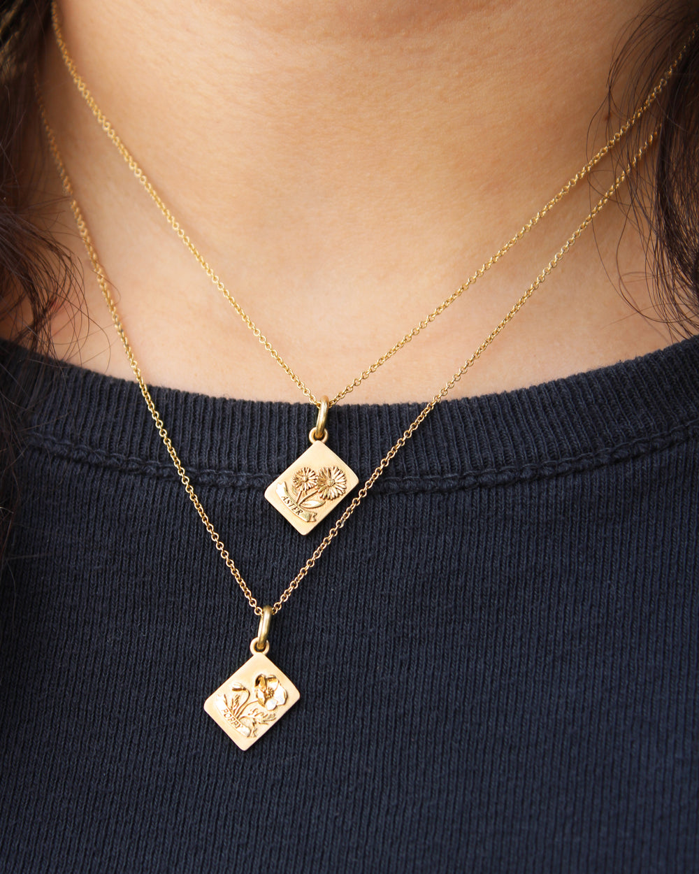 Aster Golden Seed Packet Pendant