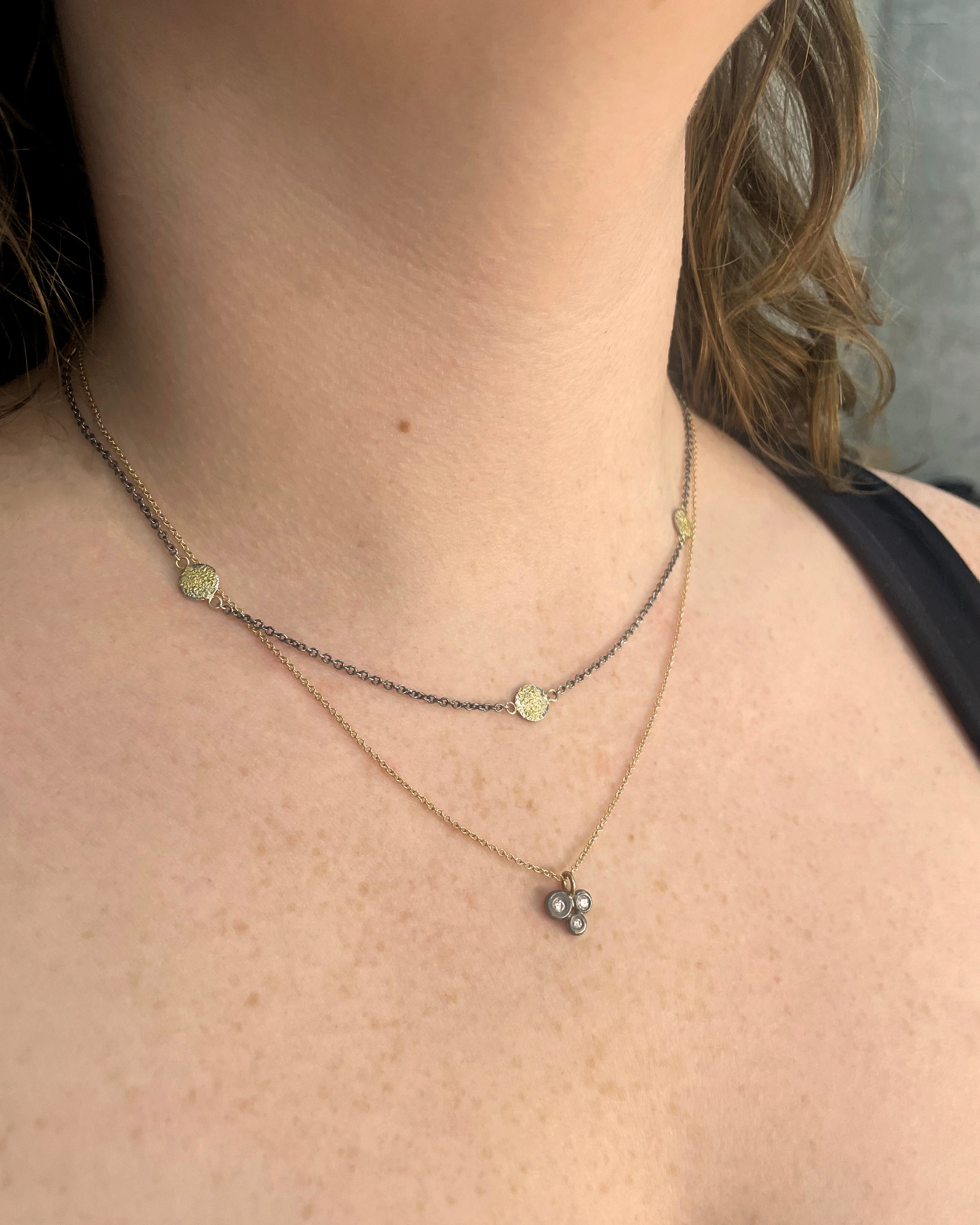 Dusted Black + Gold Sunshine Station Necklace