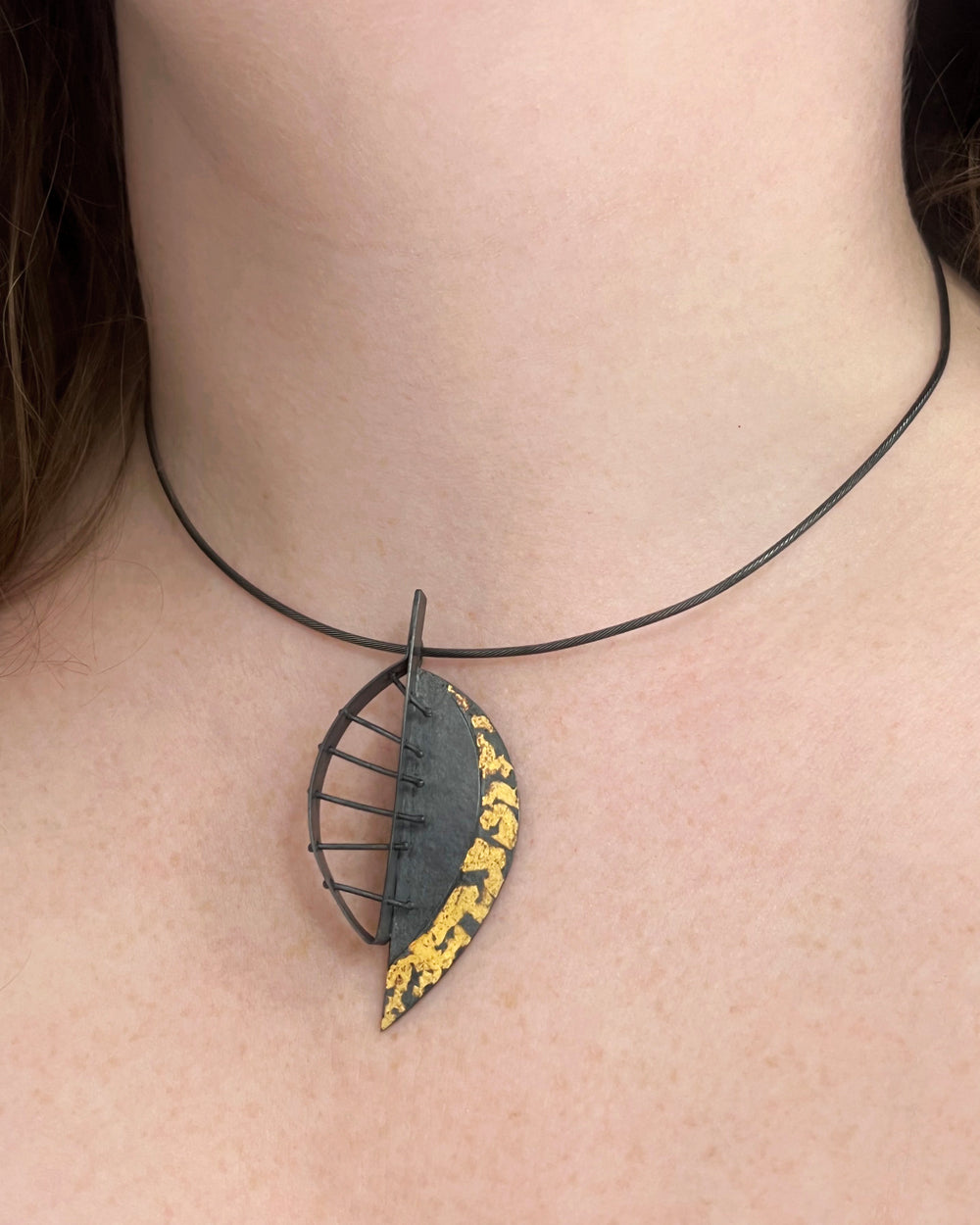 Abstract Leaf Pendant