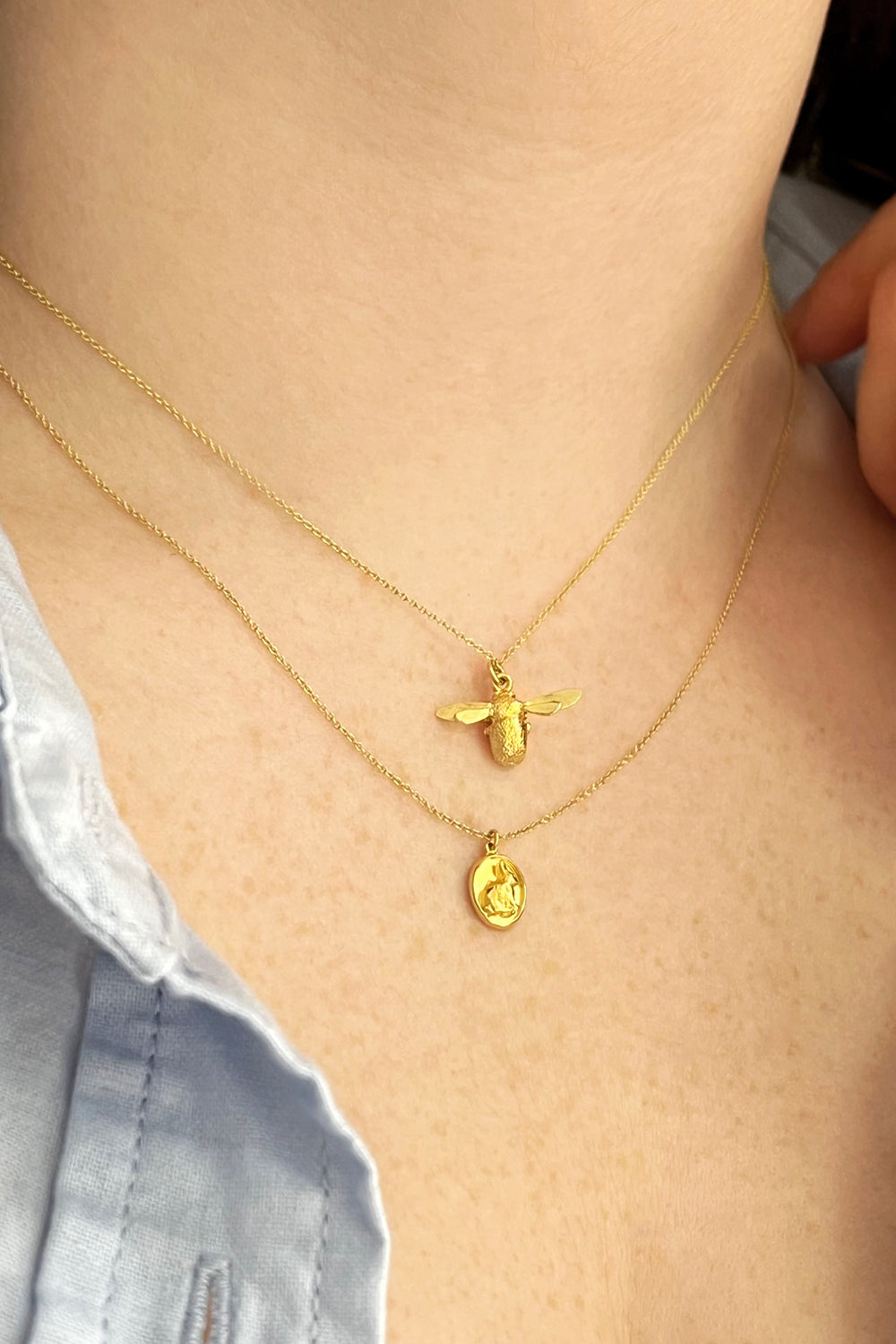 Rabbit Cameo Necklace