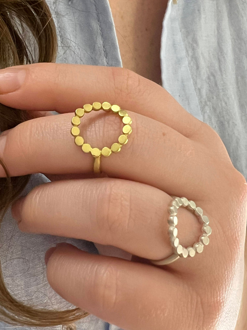 18k Yellow Circle Ring