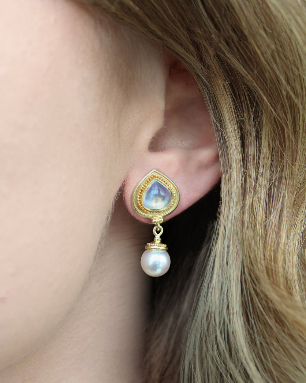 Rainbow Moonstone Earrings
