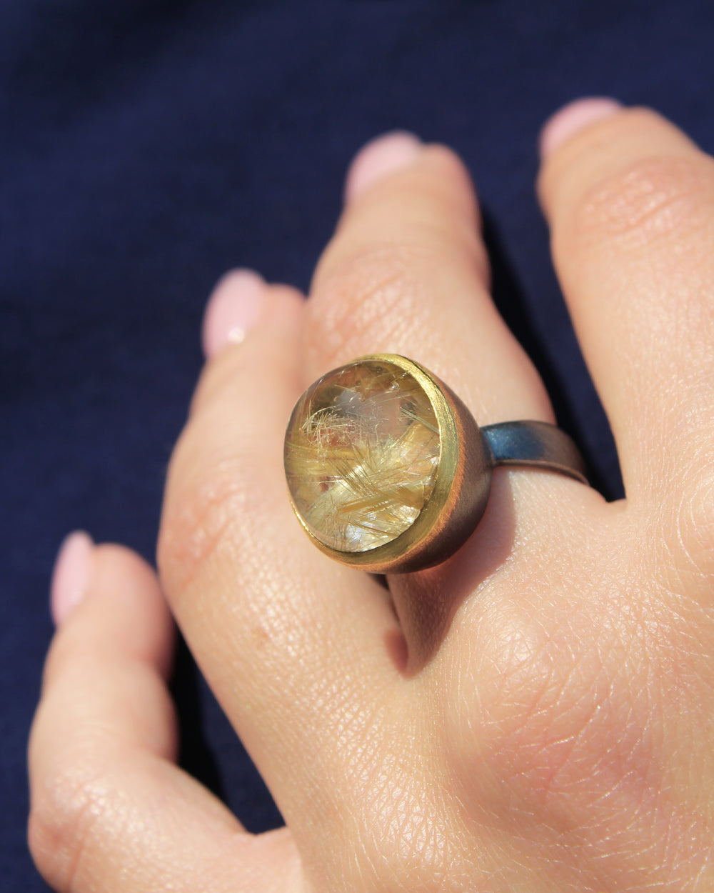 Rutilated Quartz Ring