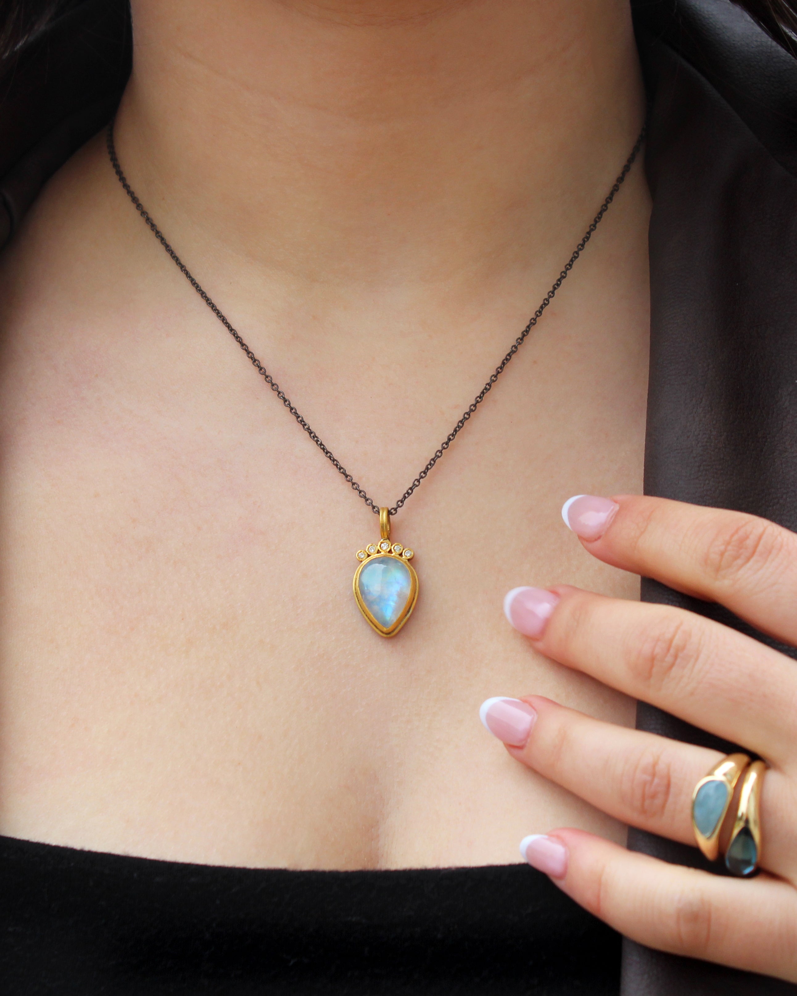 Rainbow Moonstone Pendant